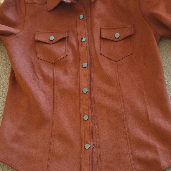 KIM GRAVEL BELLE Rust BROWN Faux Suede - Picture 9 of 9